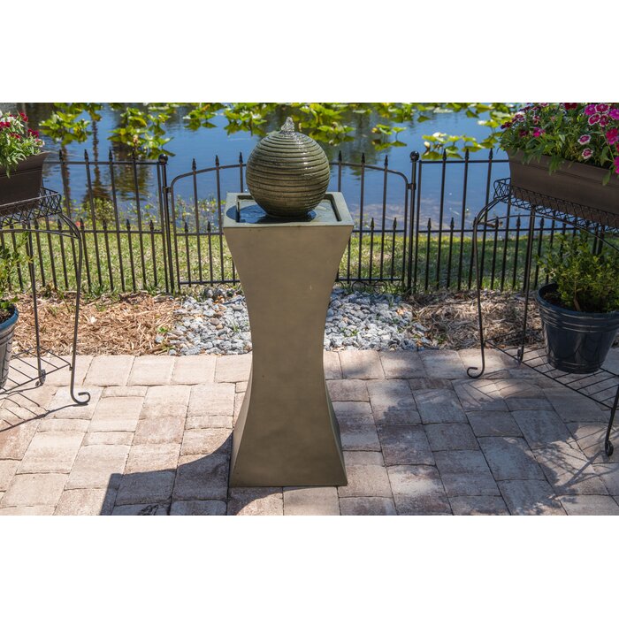 resin solar outdoor fountain with light